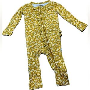 Little Bum Bums Mustard Floral Kids One Piece